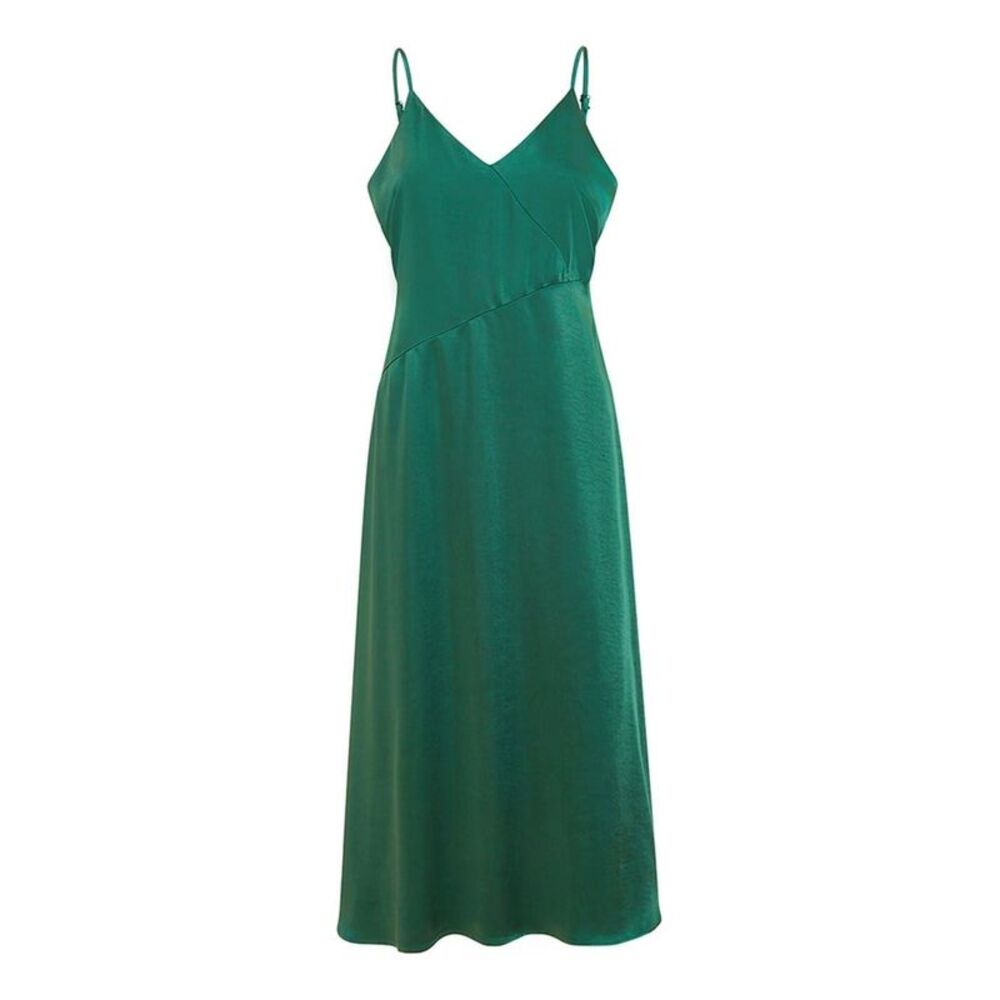 Yumi Womens/Ladies Satin V Neck Slip Dress / Green